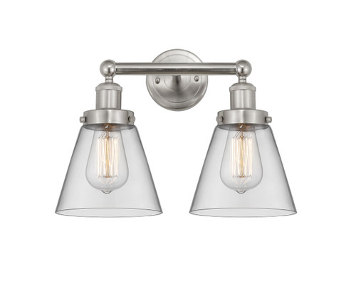 INNOVATIONS 616-2W-SN-G62 Cone 2 Light 15.5 inch Bath Vanity Light Brushed Satin Nickel