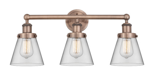 INNOVATIONS 616-3W-AC-G62 Cone 3 24.5 inch Bath Vanity Light Antique Copper
