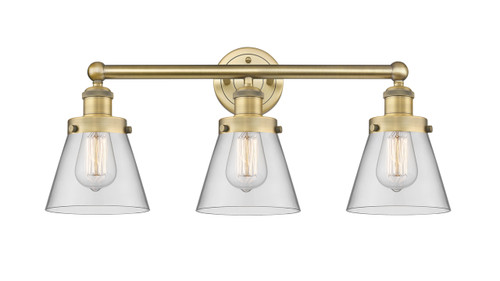 INNOVATIONS 616-3W-BB-G62 Cone 3 24.5 inch Bath Vanity Light Brushed Brass