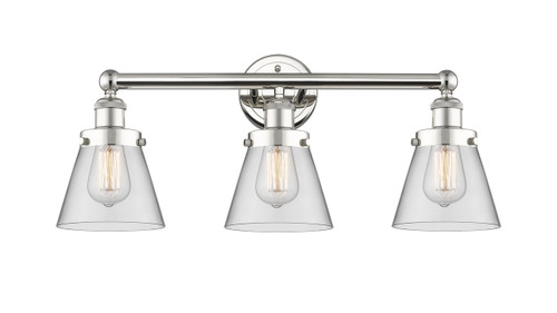 INNOVATIONS 616-3W-PN-G62 Cone 3 24.5 inch Bath Vanity Light Polished Nickel