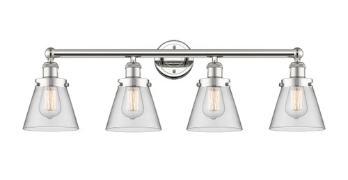 INNOVATIONS 616-4W-PN-G62 Cone 4 33.5 inch Bath Vanity Light Polished Nickel