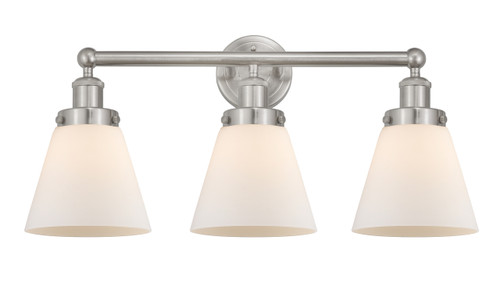 INNOVATIONS 616-3W-SN-G61 Cone 3 Light 24.5 inch Bath Vanity Light Brushed Satin Nickel