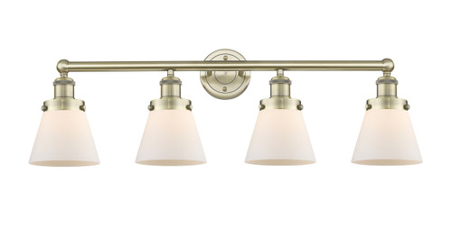 INNOVATIONS 616-4W-AB-G61 Cone 4 33.5 inch Bath Vanity Light Antique Brass