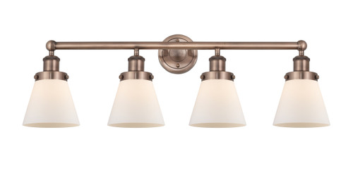 INNOVATIONS 616-4W-AC-G61 Cone 4 33.5 inch Bath Vanity Light Antique Copper