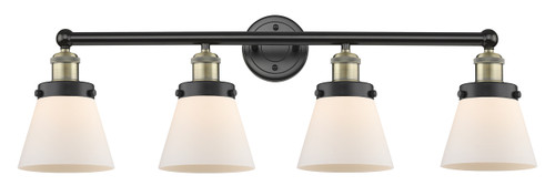 INNOVATIONS 616-4W-BAB-G61 Cone 4 33.5 inch Bath Vanity Light Black Antique Brass