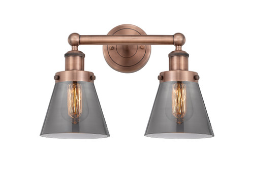 INNOVATIONS 616-2W-AC-G63 Cone 2 15.5 inch Bath Vanity Light Antique Copper