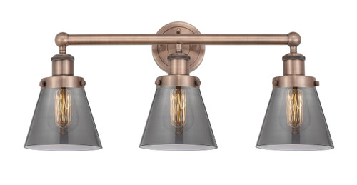 INNOVATIONS 616-3W-AC-G63 Cone 3 24.5 inch Bath Vanity Light Antique Copper