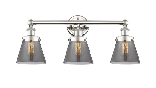 INNOVATIONS 616-3W-PN-G63 Cone 3 24.5 inch Bath Vanity Light Polished Nickel