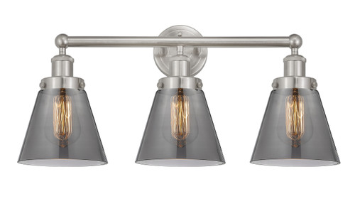 INNOVATIONS 616-3W-SN-G63 Cone 3 Light 24.5 inch Bath Vanity Light Brushed Satin Nickel