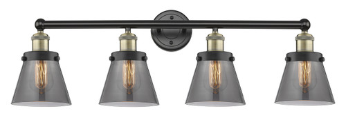 INNOVATIONS 616-4W-BAB-G63 Cone 4 33.5 inch Bath Vanity Light Black Antique Brass