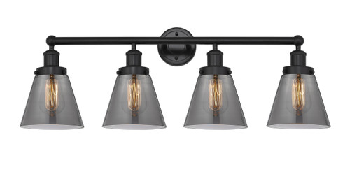 INNOVATIONS 616-4W-BK-G63 Cone 4 Light 33.5 inch Bath Vanity Light Matte Black
