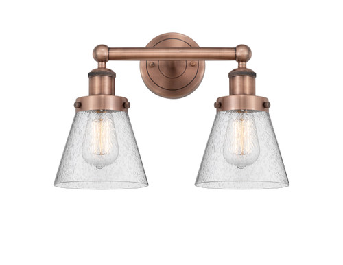 INNOVATIONS 616-2W-AC-G64 Cone 2 15.5 inch Bath Vanity Light Antique Copper