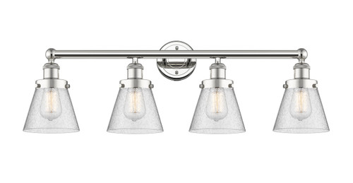 INNOVATIONS 616-4W-PN-G64 Cone 4 33.5 inch Bath Vanity Light Polished Nickel
