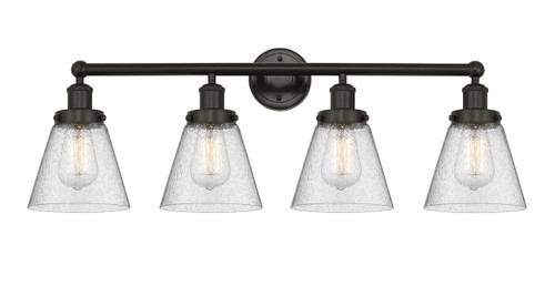 INNOVATIONS 616-4W-OB-G64 Cone 4 Light 33.5 inch Bath Vanity Light Oil Rubbed Bronze