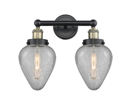 INNOVATIONS 616-2W-BAB-G165 Geneseo 2 15 inch Bath Vanity Light Black Antique Brass