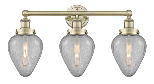 INNOVATIONS 616-3W-AB-G165 Geneseo 3 24 inch Bath Vanity Light Antique Brass
