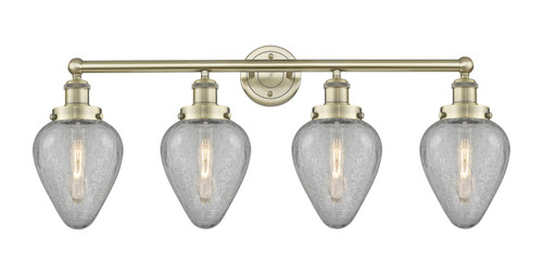 INNOVATIONS 616-4W-AB-G165 Geneseo 4 33 inch Bath Vanity Light Antique Brass