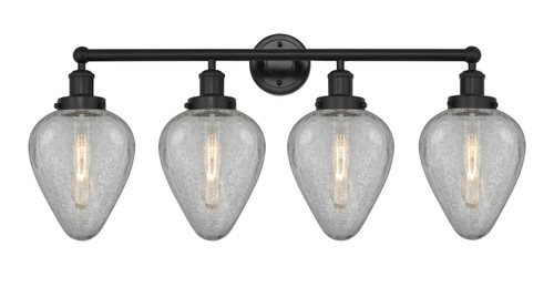 INNOVATIONS 616-4W-BK-G165 Geneseo 4 Light 33 inch Bath Vanity Light Matte Black