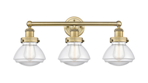 INNOVATIONS 616-3W-BB-G322 Olean 3 24.5 inch Bath Vanity Light Brushed Brass