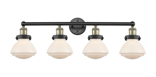 INNOVATIONS 616-4W-BAB-G321 Olean 4 33.5 inch Bath Vanity Light Black Antique Brass