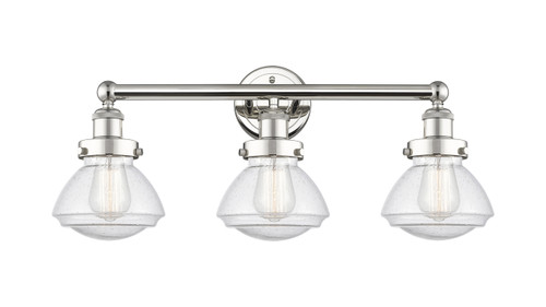 INNOVATIONS 616-3W-PN-G324 Olean 3 24.5 inch Bath Vanity Light Polished Nickel