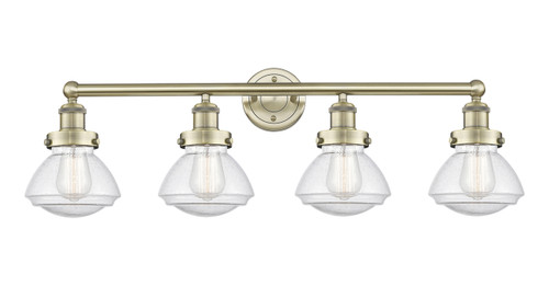 INNOVATIONS 616-4W-AB-G324 Olean 4 33.5 inch Bath Vanity Light Antique Brass