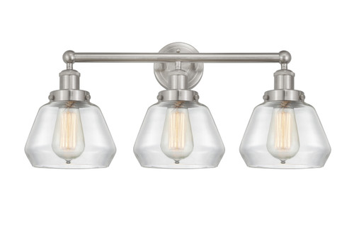INNOVATIONS 616-3W-SN-G172 Fulton 3 Light 24.5 inch Bath Vanity Light Brushed Satin Nickel