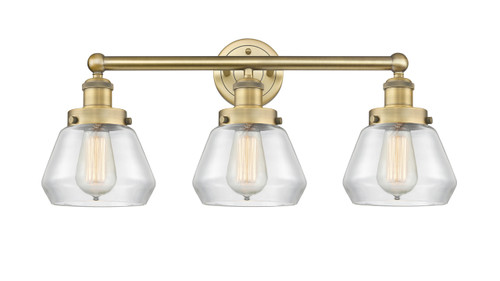 INNOVATIONS 616-3W-BB-G172 Fulton 3 24.5 inch Bath Vanity Light Brushed Brass