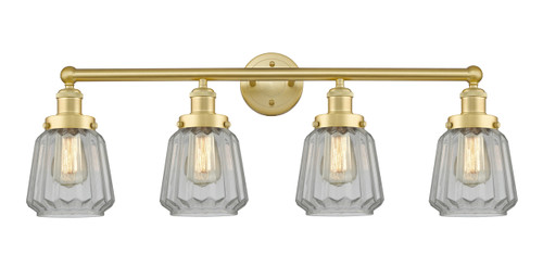 INNOVATIONS 616-4W-SG-G142 Chatham 4 33.5 inch Bath Vanity Light Satin Gold