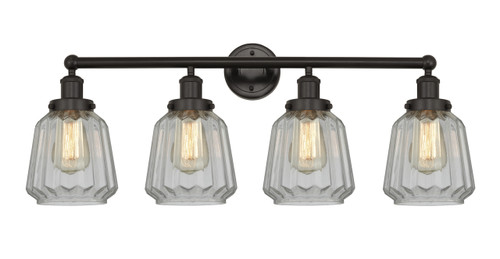 INNOVATIONS 616-4W-OB-G142 Chatham 4 Light 33.5 inch Bath Vanity Light Oil Rubbed Bronze