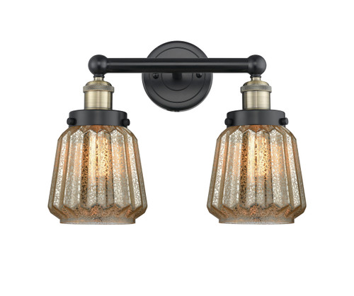 INNOVATIONS 616-2W-BAB-G146 Chatham 2 15.5 inch Bath Vanity Light Black Antique Brass