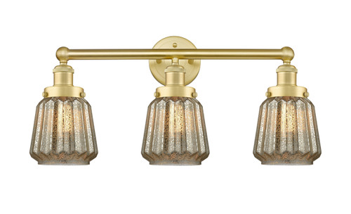 INNOVATIONS 616-3W-SG-G146 Chatham 3 24.5 inch Bath Vanity Light Satin Gold