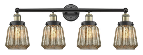 INNOVATIONS 616-4W-BAB-G146 Chatham 4 33.5 inch Bath Vanity Light Black Antique Brass