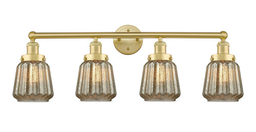 INNOVATIONS 616-4W-SG-G146 Chatham 4 33.5 inch Bath Vanity Light Satin Gold