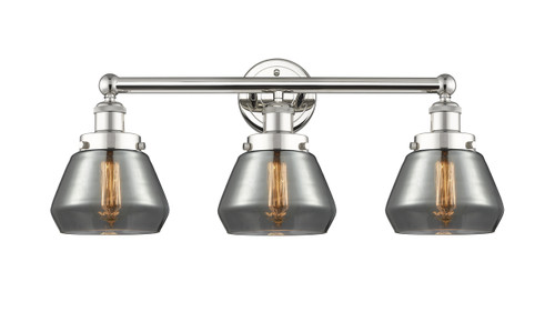 INNOVATIONS 616-3W-PN-G173 Fulton 3 24.5 inch Bath Vanity Light Polished Nickel