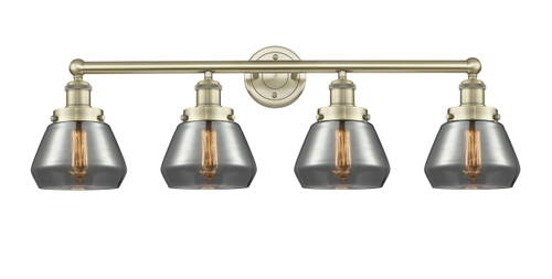 INNOVATIONS 616-4W-AB-G173 Fulton 4 33.5 inch Bath Vanity Light Antique Brass