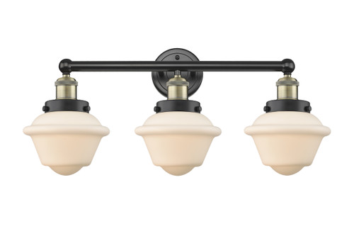 INNOVATIONS 616-3W-BAB-G531 Oxford 3 24.5 inch Bath Vanity Light Black Antique Brass