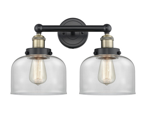 INNOVATIONS 616-2W-BAB-G72 Bell 2 15.5 inch Bath Vanity Light Black Antique Brass