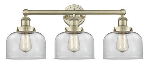 INNOVATIONS 616-3W-AB-G72 Bell 3 24.5 inch Bath Vanity Light Antique Brass