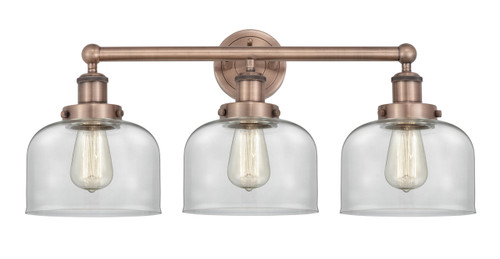 INNOVATIONS 616-3W-AC-G72 Bell 3 24.5 inch Bath Vanity Light Antique Copper