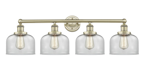 INNOVATIONS 616-4W-AB-G72 Bell 4 33.5 inch Bath Vanity Light Antique Brass