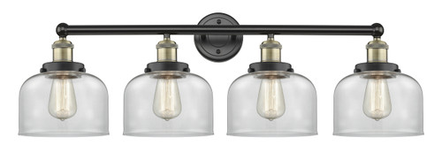 INNOVATIONS 616-4W-BAB-G72 Bell 4 33.5 inch Bath Vanity Light Black Antique Brass