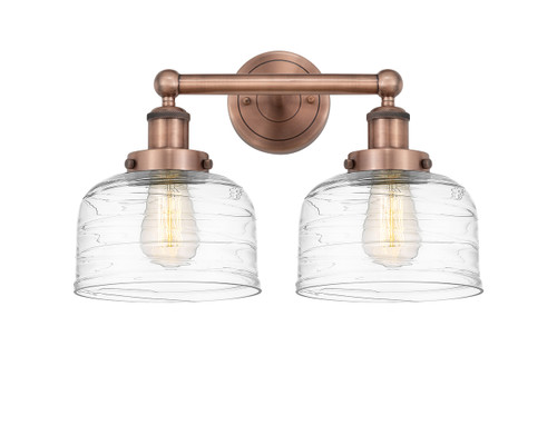 INNOVATIONS 616-2W-AC-G713 Bell 2 15.5 inch Bath Vanity Light Antique Copper