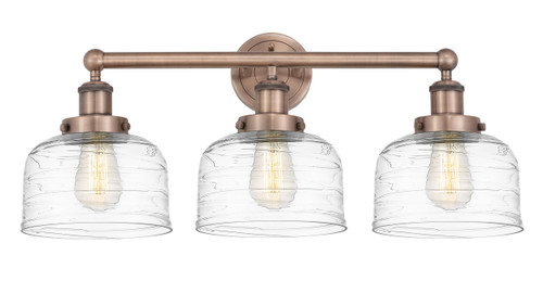 INNOVATIONS 616-3W-AC-G713 Bell 3 24.5 inch Bath Vanity Light Antique Copper