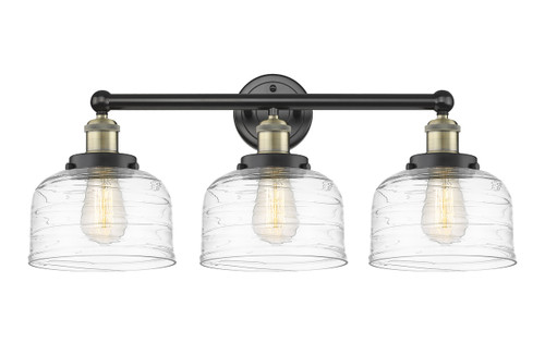 INNOVATIONS 616-3W-BAB-G713 Bell 3 24.5 inch Bath Vanity Light Black Antique Brass