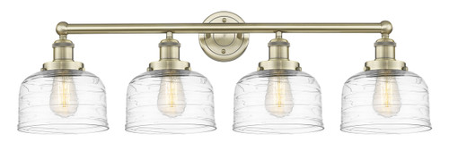 INNOVATIONS 616-4W-AB-G713 Bell 4 33.5 inch Bath Vanity Light Antique Brass