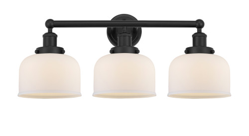 INNOVATIONS 616-3W-BK-G71 Bell 3 Light 24.5 inch Bath Vanity Light Matte Black