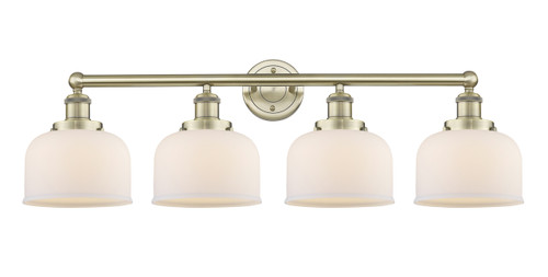 INNOVATIONS 616-4W-AB-G71 Bell 4 33.5 inch Bath Vanity Light Antique Brass