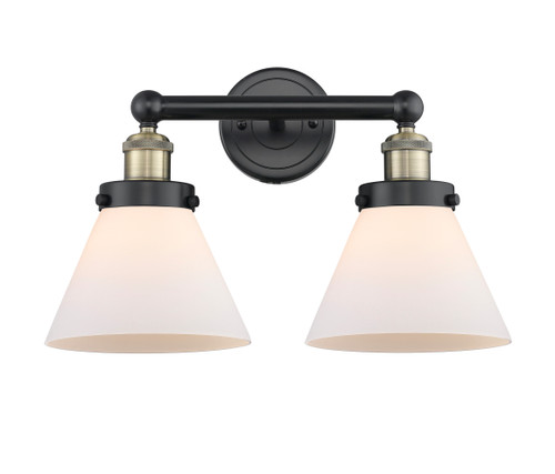 INNOVATIONS 616-2W-BAB-G41 Cone 2 16.75 inch Bath Vanity Light Black Antique Brass