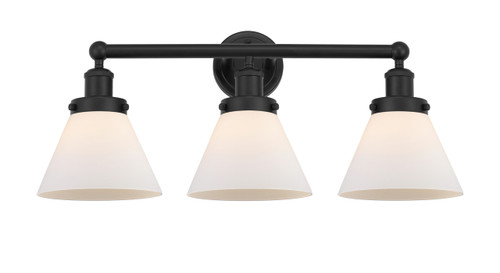 INNOVATIONS 616-3W-BK-G41 Cone 3 Light 25.75 inch Bath Vanity Light Matte Black